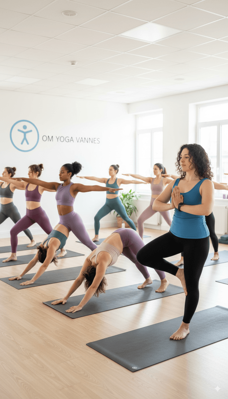 A serene yoga studio.
